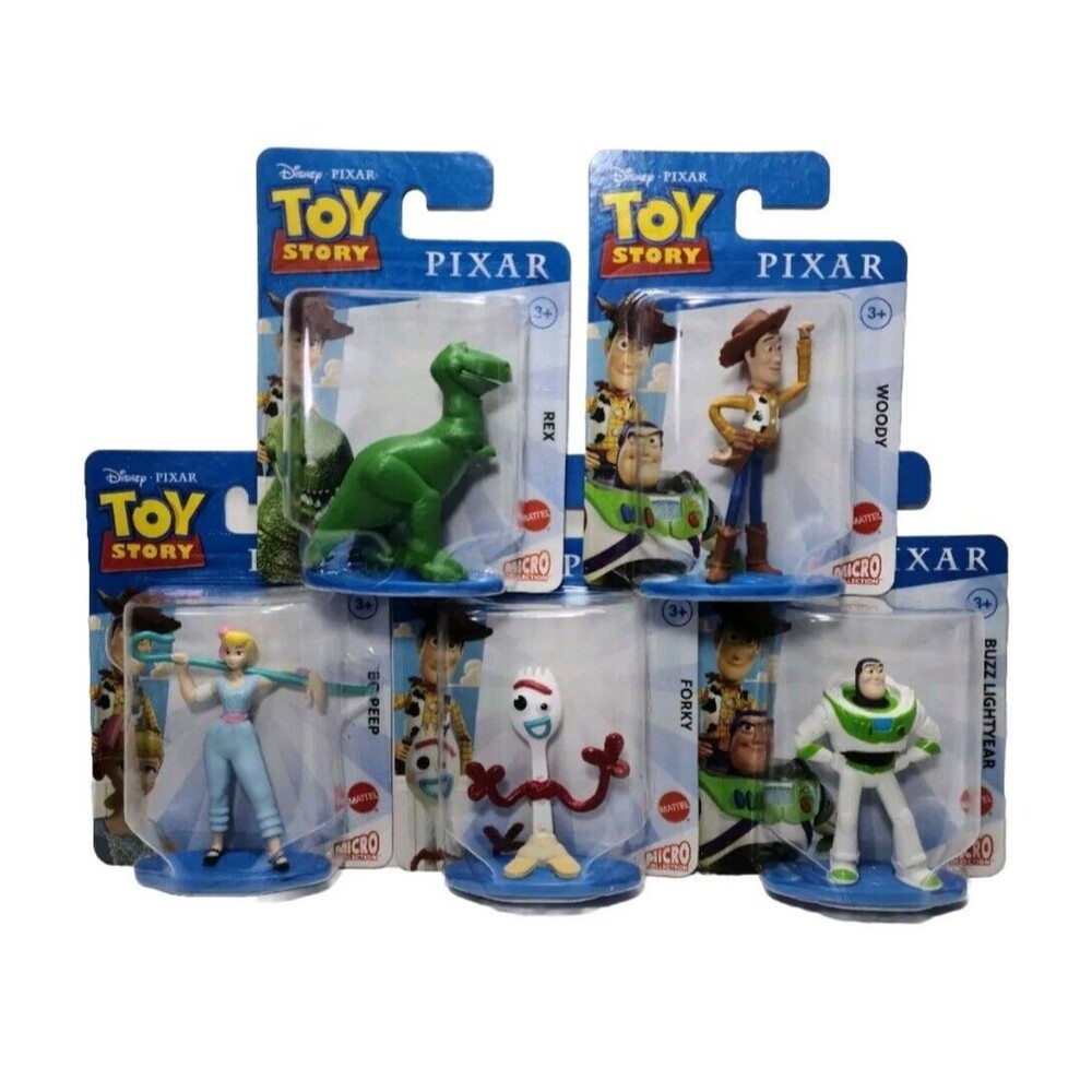 5 Disney Pixar Toy Story Figures Micro Collection Buzz Woody Forky Rex BoPeep